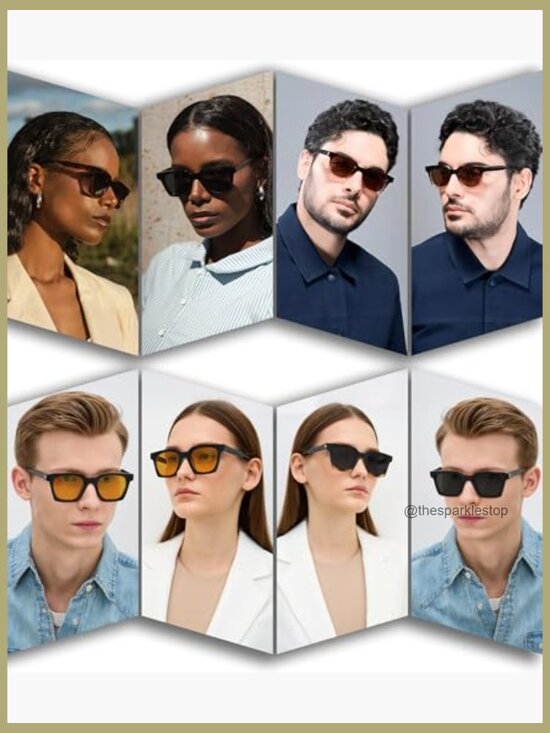 Square Sunglasses Retro Designer Shades Polarized UV Protection main image 6